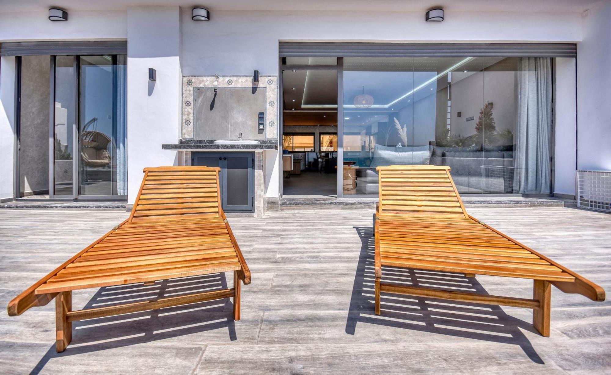 Luxury Seafront Appartement 6-7P Agadir Exterior photo