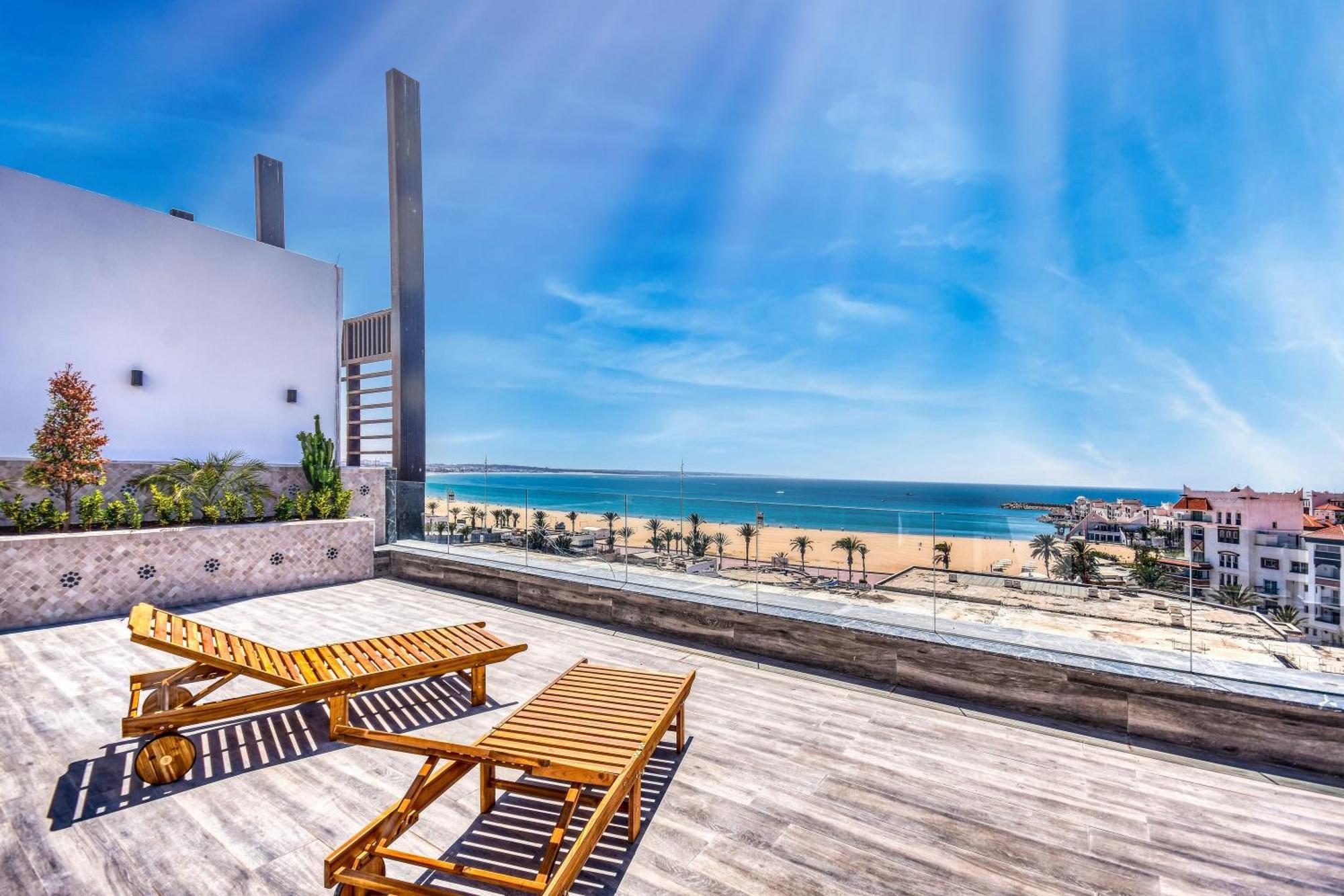 Luxury Seafront Appartement 6-7P Agadir Exterior photo